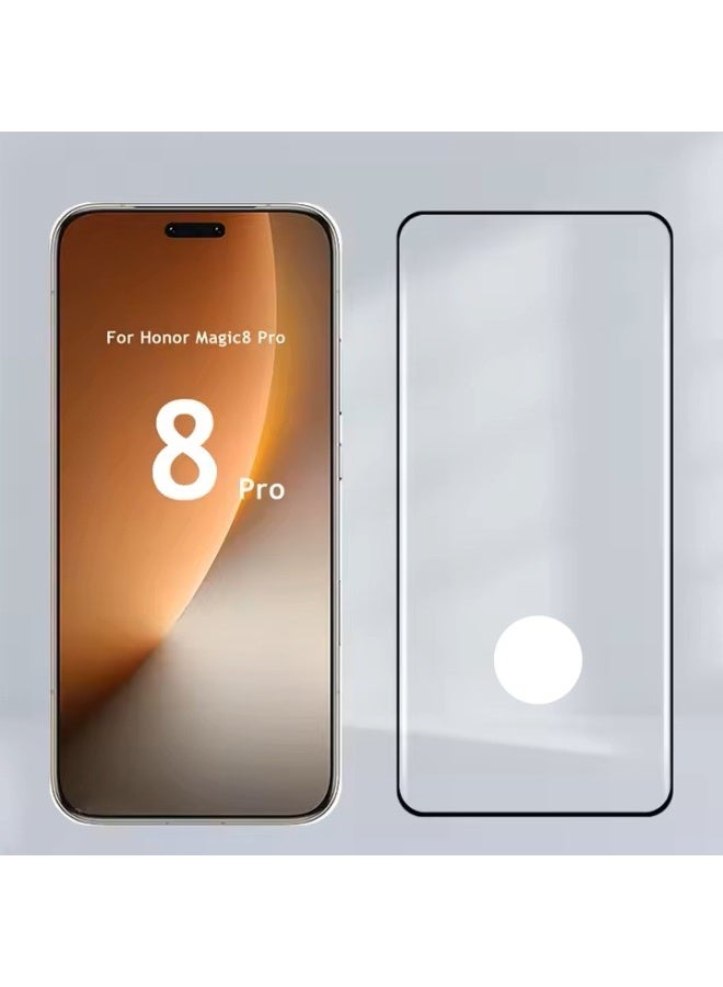 Muzz Honor Magic8 Pro Screen Protector, 3D Full Coverage 9H Tempered Glass Film, HD Clear Scratch Resistant, Bubble-Free For Honor Magic 8 Pro Screen Protector - Image 1